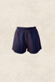 Striped Cotton Shorts Navy Blue/Pink color