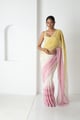 Zaina Saree Yellow/Pink color