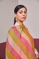 Zari Check Reversibles Pashmina Stole Multi Multicolor color