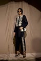 Gara Stitch Pant Set Black color