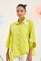 Jared Applique Shirt Sulphur Lime color