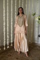 Rani Tunic Deep Ivory with Deep Ivory Cowl Palazzo Ivory color