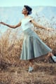 Halo Skirt Sage Green color