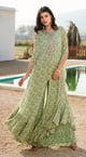 Kaftan with Sharara Pista color