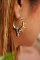 Banjara Brass Hoops Gold color