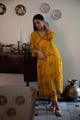 Shalimar Kaftan in Yellow with Yellow Pant Yellow color