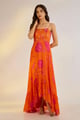 Ruffle Dress Orange color