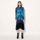 Solaris Tie Dye Shirt Dress Blue color