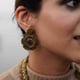 Earring Phool Brown color