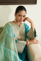 Aabroo Kurta Set Blue color