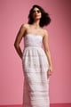 Embroidered Tube Dress White color