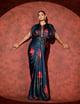Neelam Kaftan Gown with Front Zipper Peacock Blue color