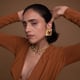 Vintage Heart Earrings Gold color
