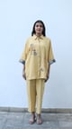 Ochre Drawstring Lounge Pants Ochre color