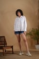 White Oversized Heart Embroidered Button-Down Shirt - Brand New Brand - Image 1