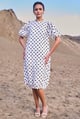 Crushed Polka Dot Dress White/Black color