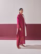 Wool Reversible Zari Pink Stole Pink color