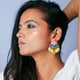 Paisley Earrings Pink/Green/Purple color