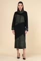 Geometric Panel Dress Black/Khakhi color