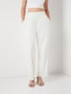 Relaxed Twill Trousers White color