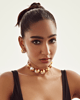 Dune Choker Gold/White color