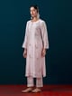 All Over Motifs Placket Kurta with Pant Pink color