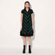 Ukio Shibori A-Line Dress Black/Green color