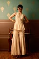 Serenity Peplum Garara Set Baby Pink color