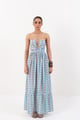 Merlon Dress Sky Blue/Orange color