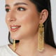 Resham Earrings White/Gold color