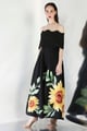 Black Olive + Wavy Wrap Black/Green color