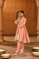 Fajr - Short Anarkali with Chooridaar and Dupatta Off Rose color