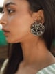 Chand Glass Earring Silver color