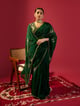 Green Chand Jaal Saree with Barfi Chand Blouse Green color