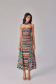 Mila Dress Multi Blue/Yellow color