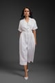 White Jumpsuit with Side Cuts White color
