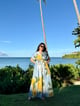 Nirvana Dress in Limoncello Print Blue color