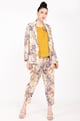 Ajrakh Print Blazer Beige/Blue color