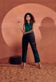Taashi Co-Ord Set Green/Black color