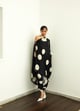Polka Drape Skirt Black & Beige color