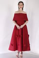 Carmine Cassandra + Classic Wrap Red color