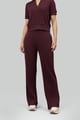 Burgundy Ottoman Rib Lounge Pants Maroon color