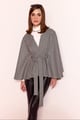 Anouk Herringbone Cape Black/White color