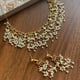 Lotus Bloom Necklace Set Gold color