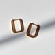 Oval Box Earrings Gold color