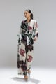 Ivy Gardenia Organza Jacket Set Beige color
