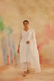 Aseem Ivory White Embroidered Straight Suit Ivory White color
