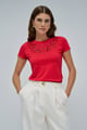 T-Shirt with Embroidery Red color