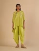 Chanderi Dhoti Lime Green color