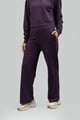 Bordeaux Terry Wide Leg Lounge Pants Plum color